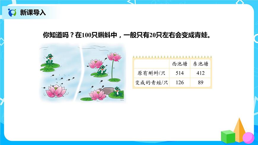 北師版小學(xué)數(shù)學(xué)二年級下冊5.5《小蝌蚪的成長》課件第2頁
