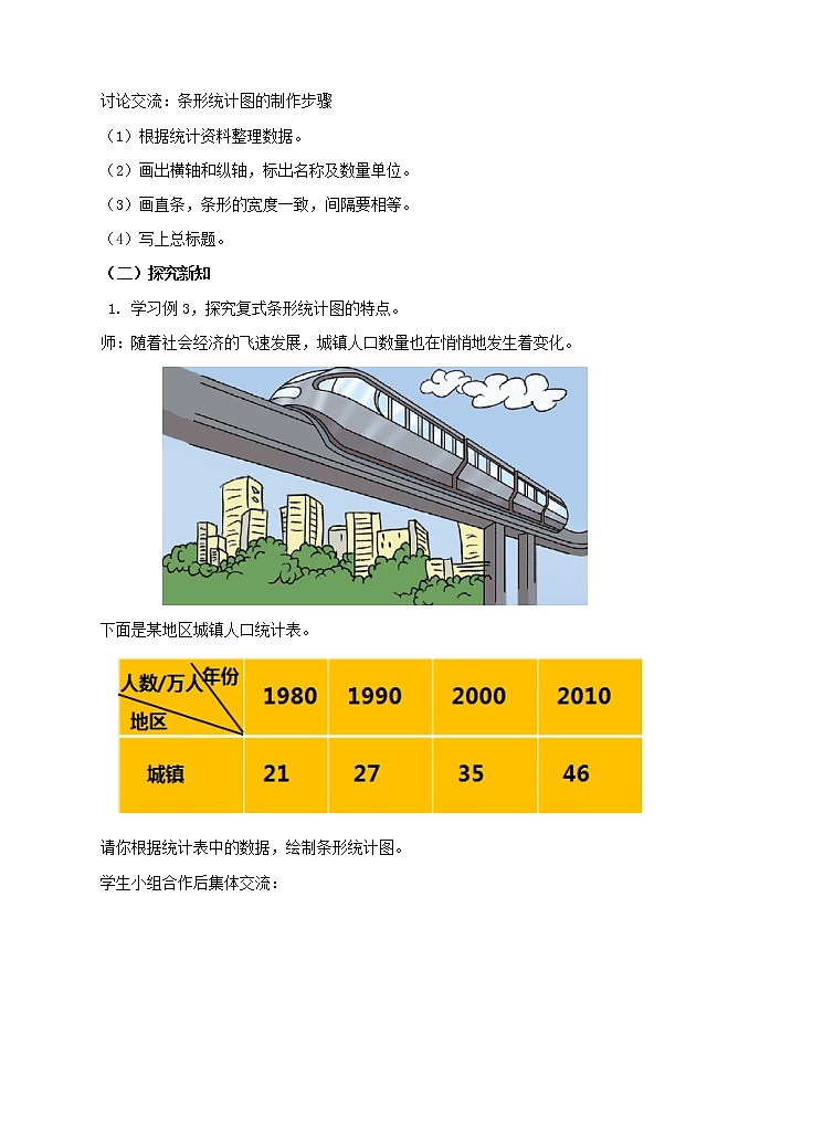 四年级下册 第八单元 《复式条形统计图》教案第2页