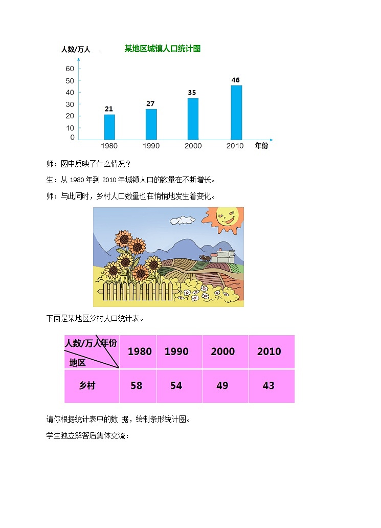 四年级下册 第八单元 《复式条形统计图》教案第3页