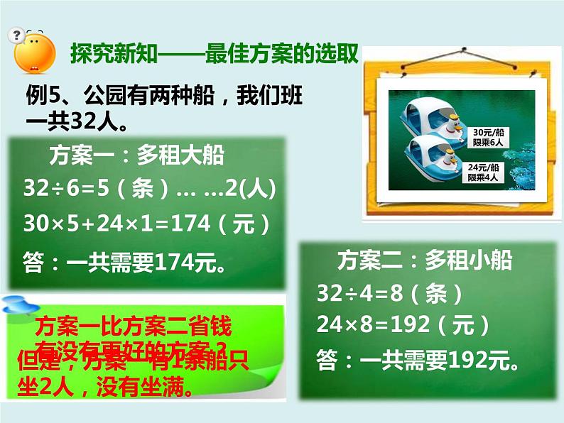人教版四年级下册第一单元《租船问题》课件第6页