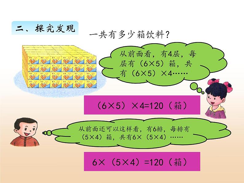 三.3乘法运算律课件 冀教版小学数学四下06