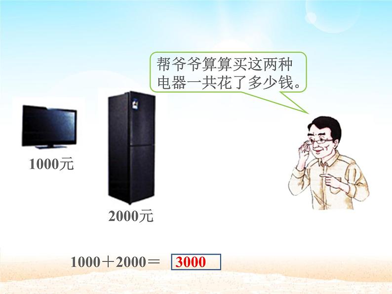 人教版小学数学二年级下册 七.万以内数的认识 3.整百、整千数加减法 课件02