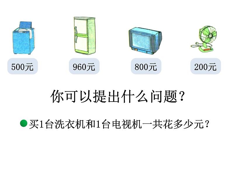 北师大版数学二年级下册 5.1 买电器的教学(课件)第2页