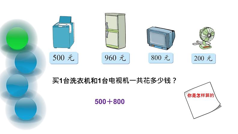 北师大版数学二年级下册 5.1 买电器(4)(课件)第2页