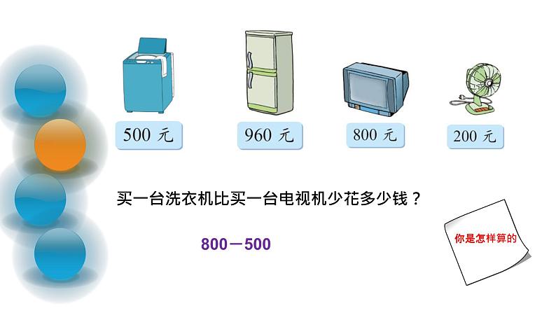 北师大版数学二年级下册 5.1 买电器(4)(课件)第4页