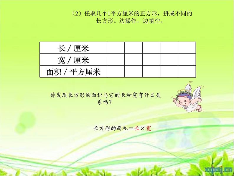 人教版小学数学三年级下册 五、面积 2、长方形、正方形面积的计算 课件1第7页