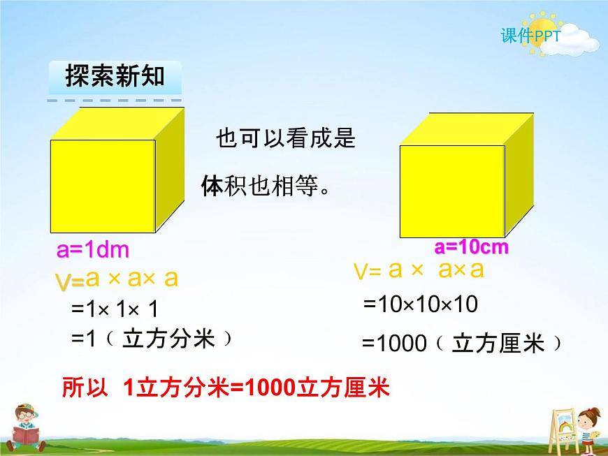 人教版五年級數(shù)學(xué)下冊《3-3-3 體積單位之間的進(jìn)率》課堂教學(xué)課件PPT優(yōu)秀公開課第5頁