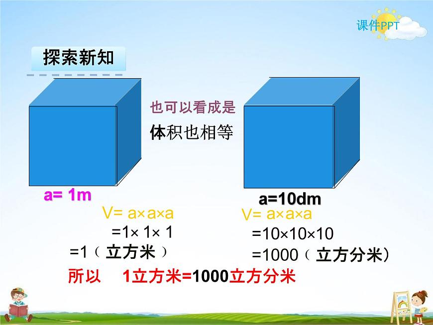 人教版五年級數(shù)學(xué)下冊《3-3-3 體積單位之間的進(jìn)率》課堂教學(xué)課件PPT優(yōu)秀公開課第7頁