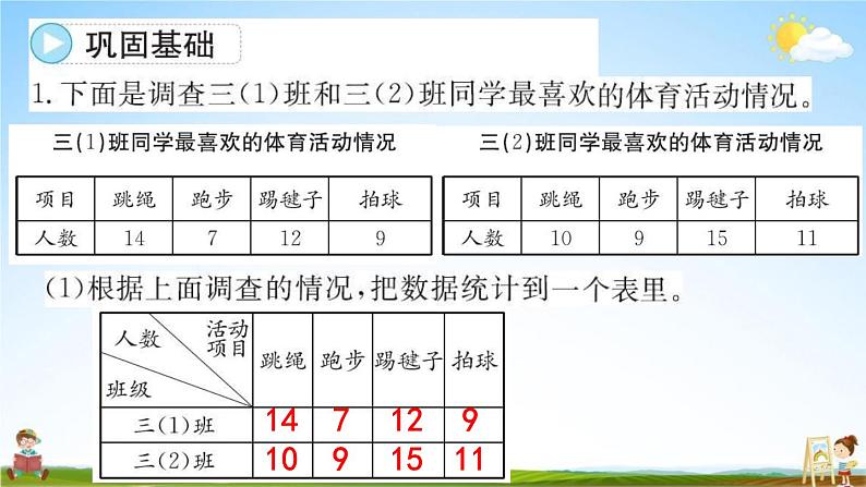人教版三年级数学下册《9-3 统计与概率》练习题教学课件PPT优秀公开课第2页