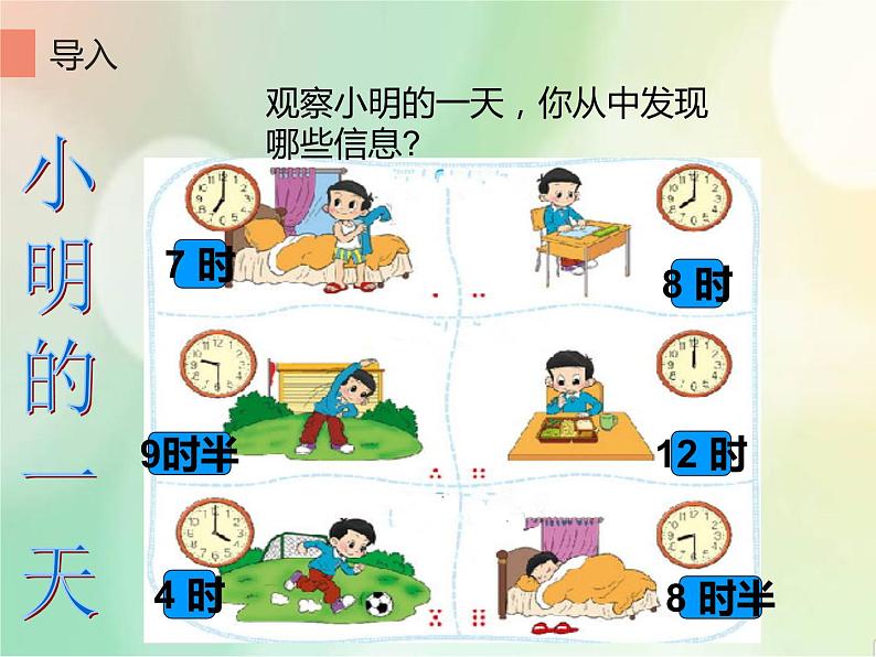 人教版小学数学三年级下册 六.年、月、日 2.二十四时计时法 课件第2页