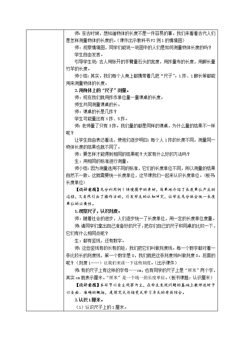 1.1认识厘米和用厘米量(教案)第2页