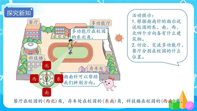 1.2.1《认识东北、东南、西北、西南》课件+教案+导学案+备课方案+练习05