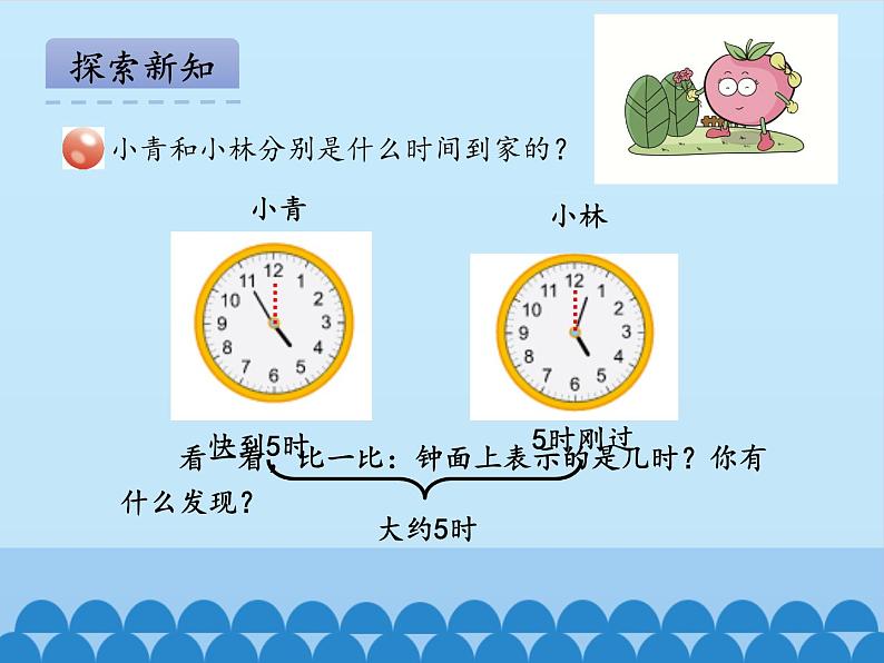青岛版(五四制)一年级下册 一 下雨了——认识钟表_(3)(课件)第7页