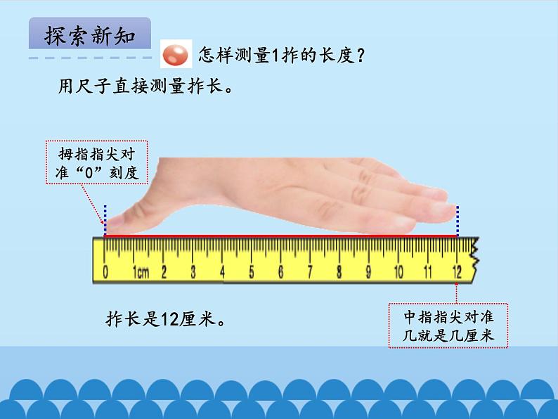 青岛版(五四制)一年级下册 八 阿福的新衣——厘米、米的认识-_(课件)08