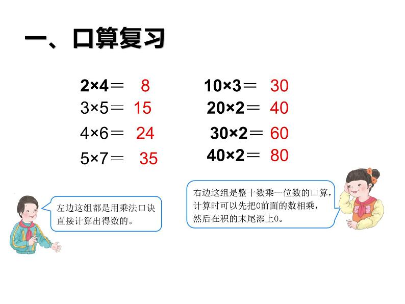 三年级数学下册课件-1两位数乘两位数的口算、估算 - 苏教版(共11张PPT)第2页