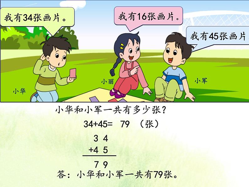苏教版数学一年级下册 六 笔算两位数加两位数进位加(课件)第3页