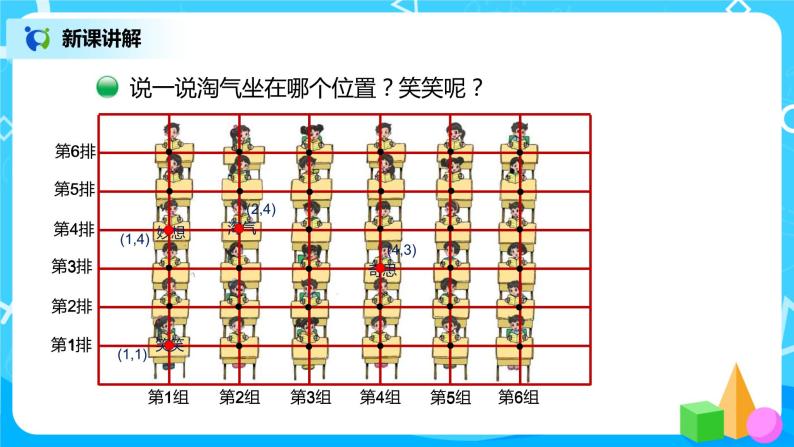 2022年秋季数学北师大版四年级上册《确定位置（一）》PPT课件04