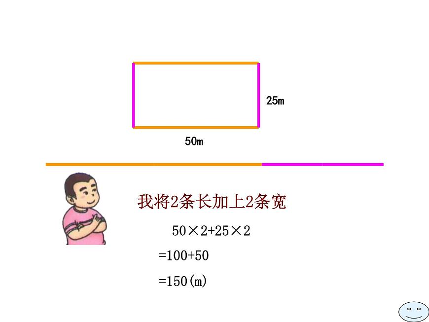 三年級下冊數(shù)學課件-6.2 長方形、正方形的 周長 ▏滬教版（共10張PPT）第4頁