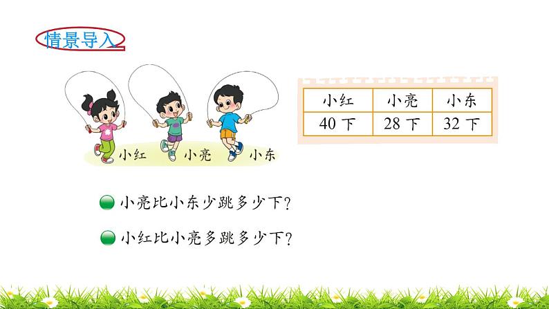 1下数学北师大精品课件第4课时 跳绳第2页