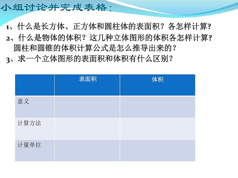 六年级数学下册课件-7.2.6立体图形的表面积和体积(共25张PPT)169-苏教版04