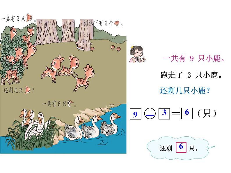 一年级数学上册课件-5.2 8和9的解决问题(51)-人教版 12张第6页