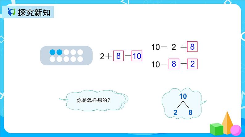 人教版数学一上第五单元第十一课时《10的加减法》课件+教案+同步练习(含答案)08