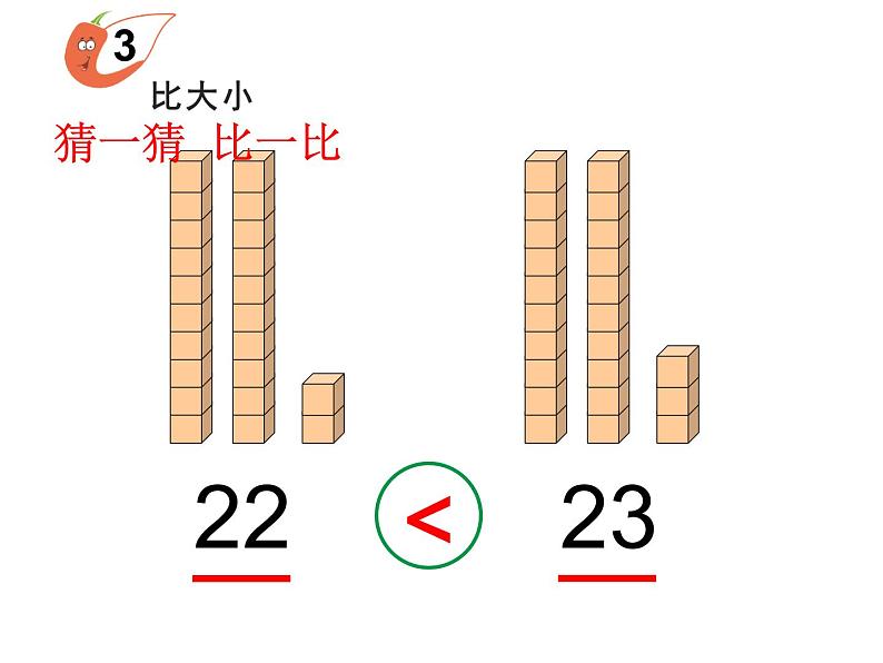一年级下册数学课件-1.3 数的顺序 大小比较 - 西师大版(共11张PPT)第3页