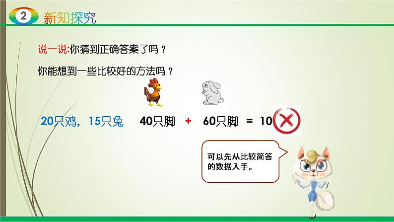 人教版四年级数学下册9.1数学广角-鸡兔同笼(课件+教案+习题+说课稿)06