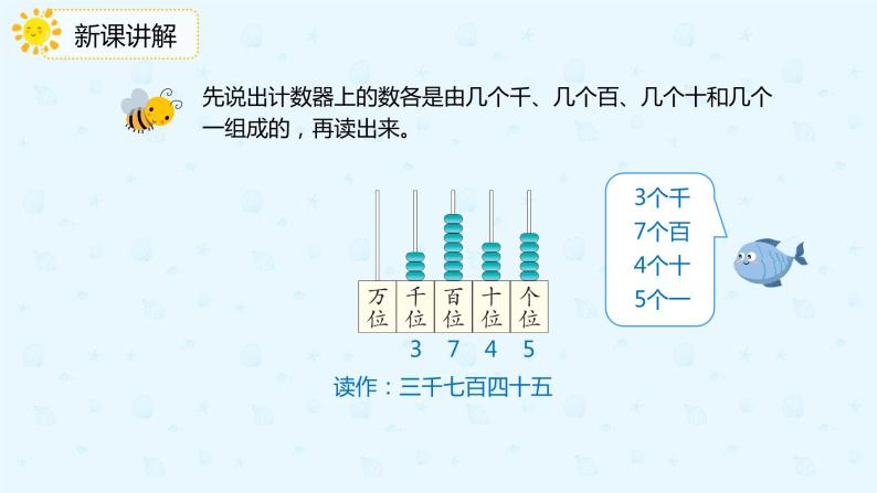 人教版小学二年级下册第7单元第6课时万以内数的读法课件PPT05