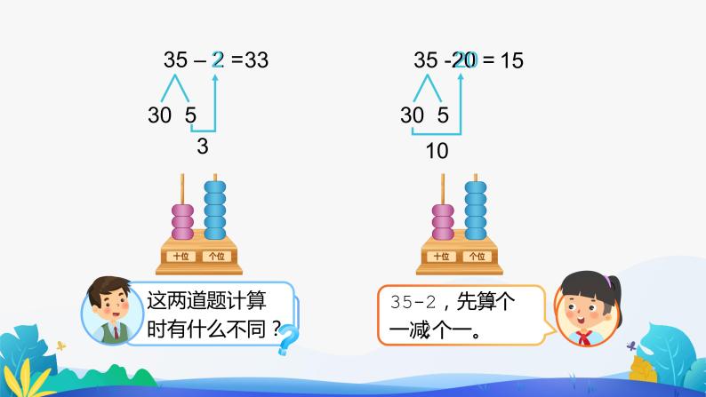 人教版数学一年级下册课件 6.3 两位数减一位数、整十数 第1课时04