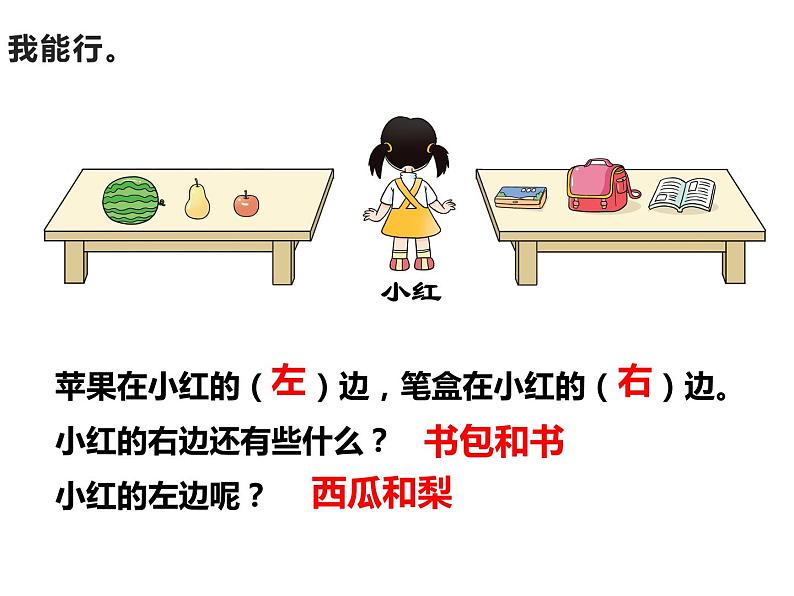 一年级下册数学课件-2 位置 - 西师大版(共15张PPT) (1)第5页