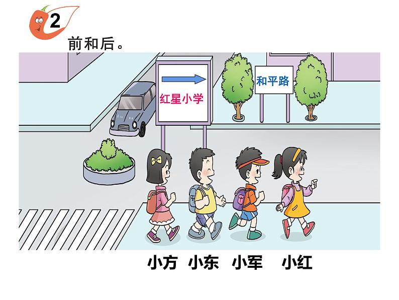 一年级下册数学课件-2 位置 - 西师大版(共15张PPT) (2)第3页