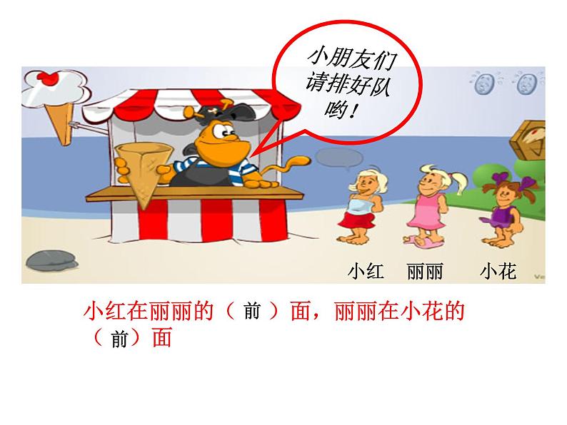 一年级下册数学课件-2 位置 - 西师大版(共15张PPT)第4页