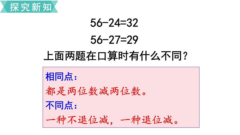 苏教版二年级数学下册 第6单元 两、三位数的加法和减法第2课时 两位数减两位数的口算课件PPT07