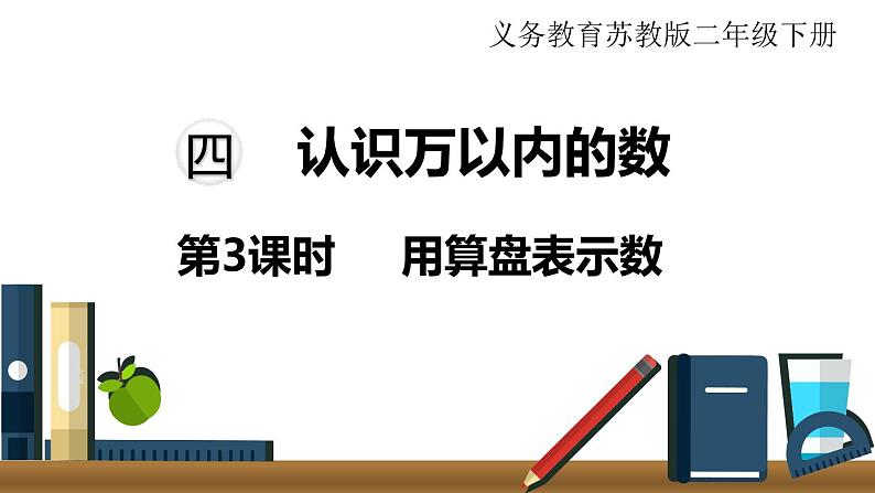 苏教版二年级数学下册 第4单元 认识万以内的数 第3课时 用算盘表示数课件PPT01