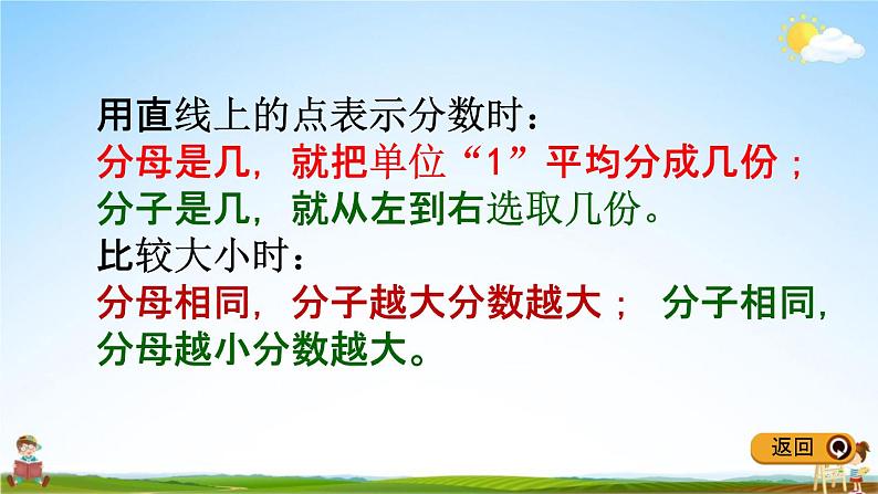 冀教版四年级数学下册《5-4 用直线上的点表示分数》教学课件PPT第5页