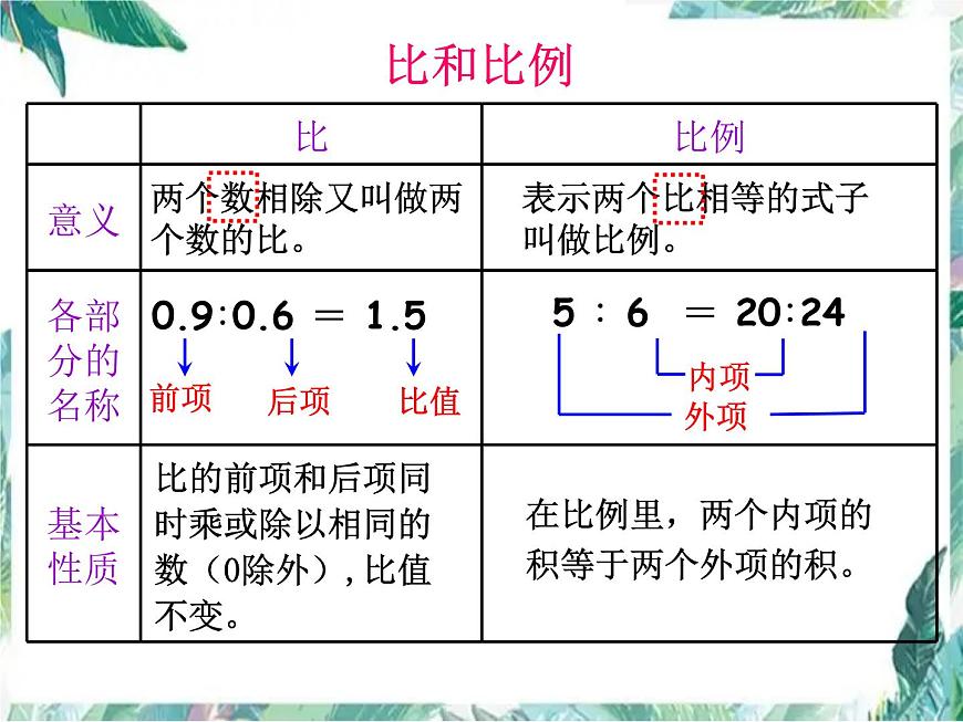 比例整理和復習 課件PPT第5頁