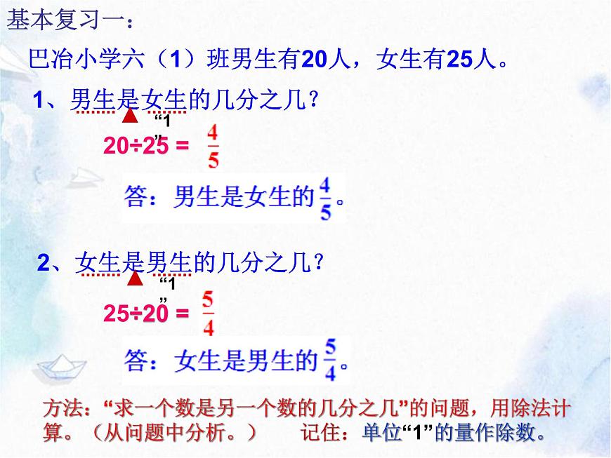 小學(xué)數(shù)學(xué)復(fù)習(xí) 用分?jǐn)?shù)解決問(wèn)題課件PPT第3頁(yè)