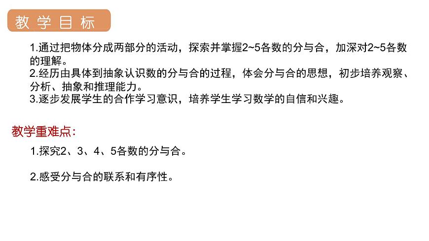 人教版一年級數(shù)學(xué)上冊 第3單元 第4課時 分與合 課件第2頁