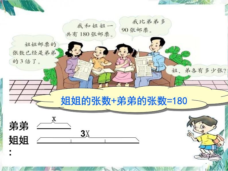 北师大 五年级下册 《邮票的张数》 公开课课件第7页