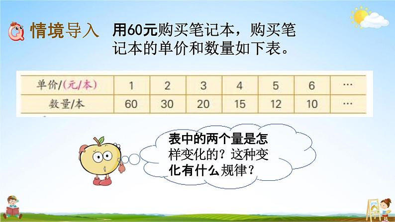苏教版六年级数学下册《6-4 反比例的意义》课堂教学课件第2页