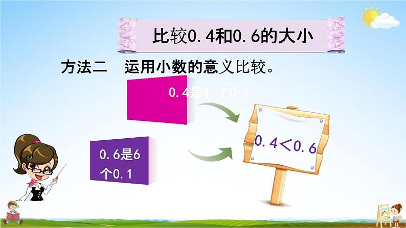 北京课改版三年级数学下册《7-2 小数的大小比较》课堂教学课件PPT第5页