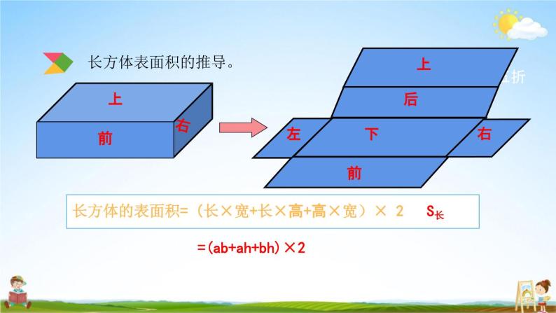 北京课改版六年级数学下册《总复习2-9 立体图形的表面积和体积》课堂教学课件PPT04