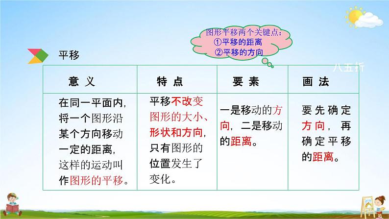 北京课改版六年级数学下册《总复习2-11 图形的运动》课堂教学课件PPT第6页