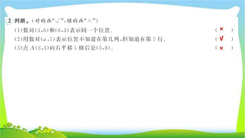 人教版数学五年级上册第2单元易错训练作业课件第3页