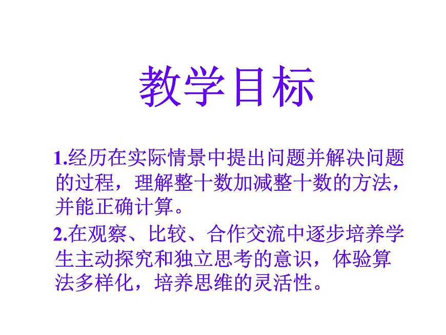 4.1整十?dāng)?shù)加、減整十?dāng)?shù)   課件第2頁(yè)