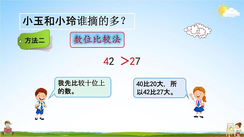 青岛版六年制数学一年级下册《3-2 100以内数的大小比较》课堂教学课件PPT05