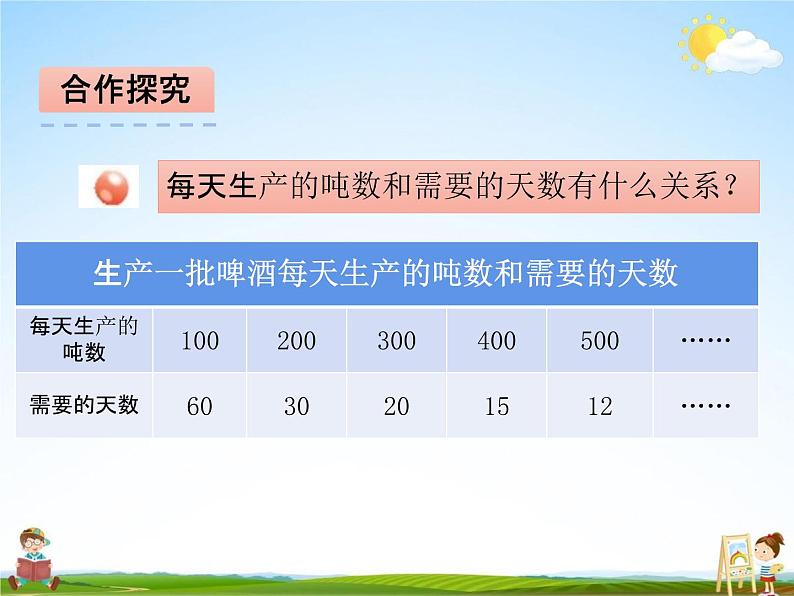 青岛版五年制数学五年级下册《5-3 反比例的意义》课堂教学课件PPT第7页