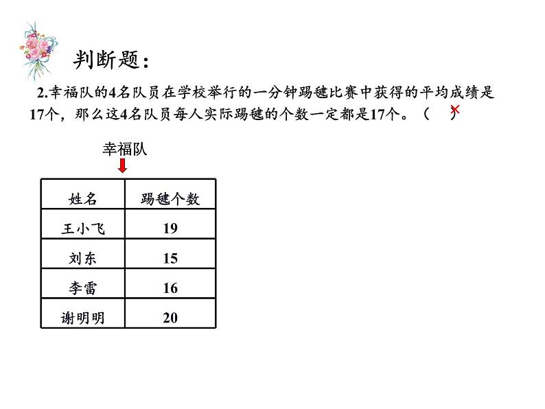 四年级数学下册课件-8.1平均数3-人教版08