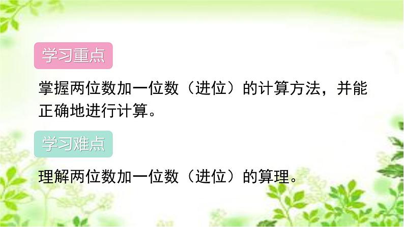 人教版数学一年级下册6.2 两位数加一位数、整十数 同步教学PPT课件03